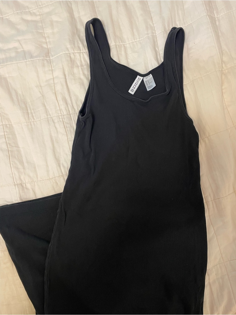 H&M Black Ribbed Tank dress - DIVIDED Basic